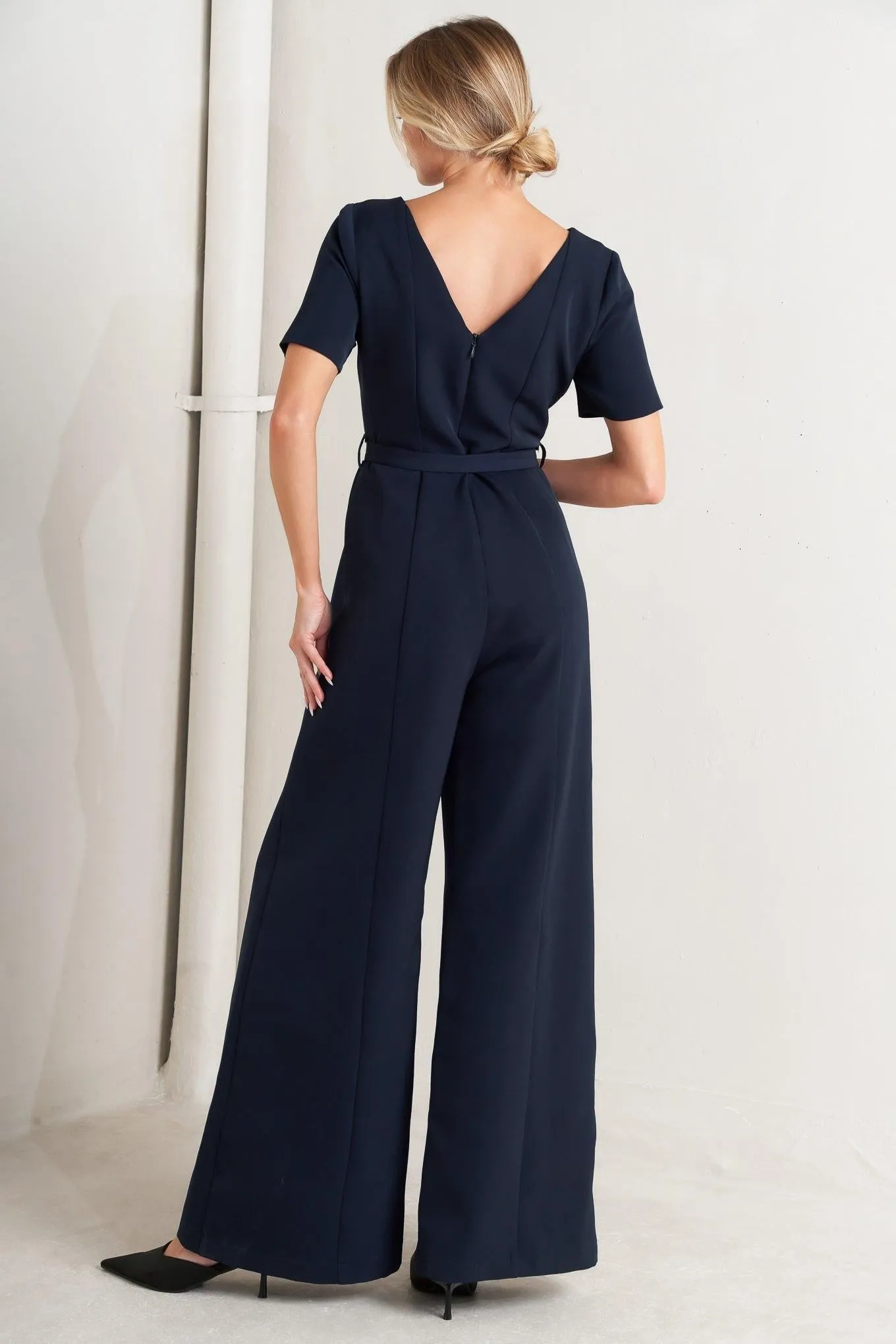 Forever Flattering Navy Woven Jumpsuit sold by Zulily product image thumbnail 2