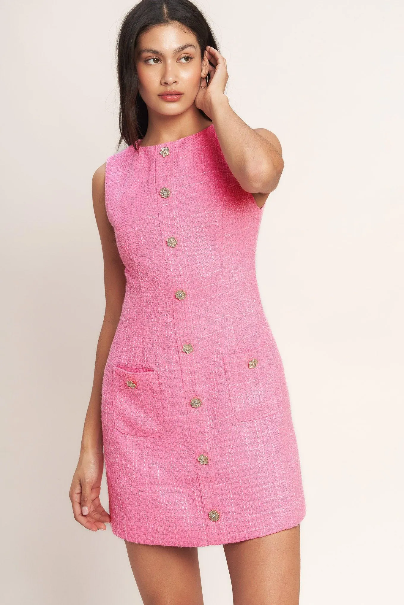 Main Character Moment Tweed Mini Dress sold by Zulily product image thumbnail 4