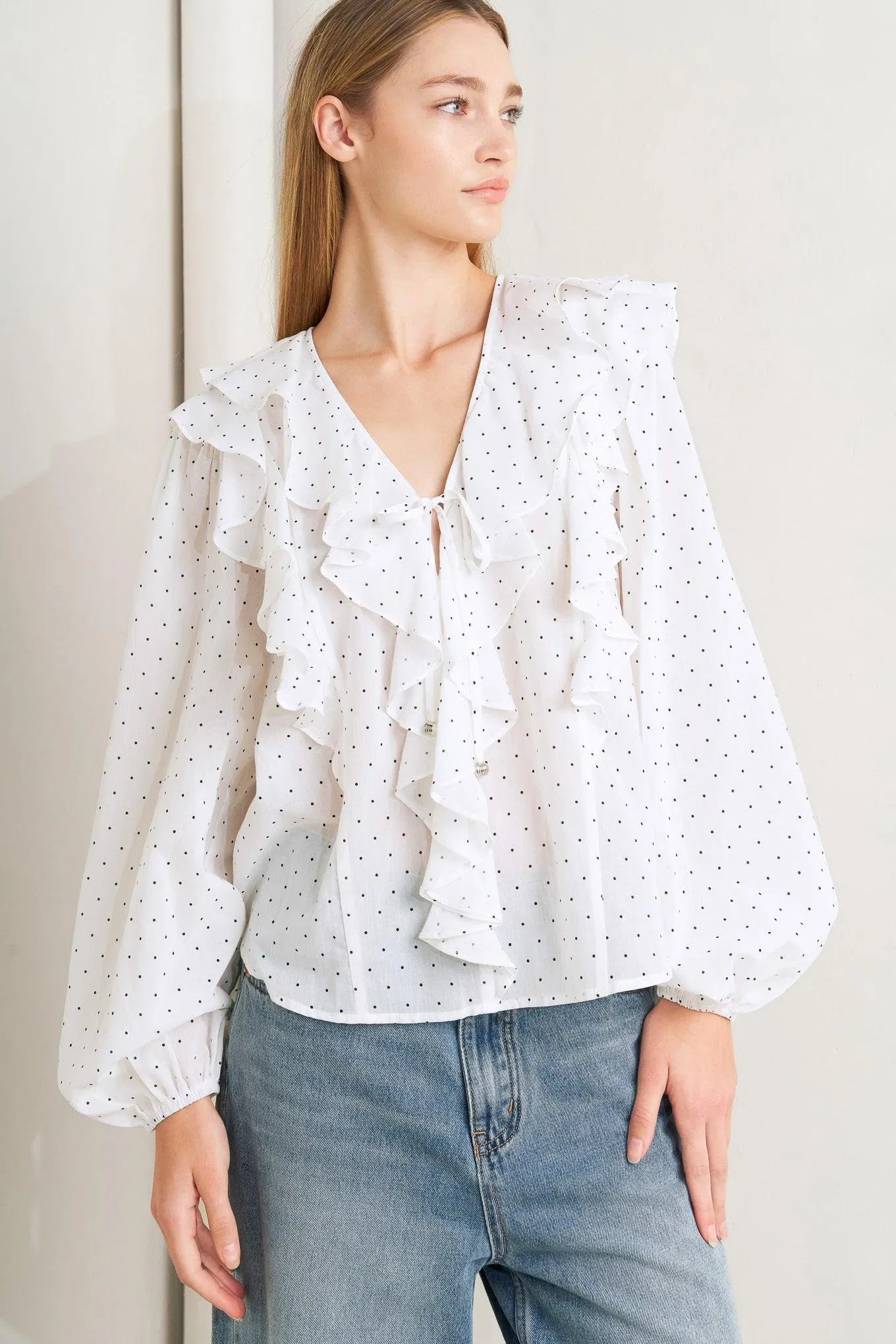 Made of Dreams Polka Dot Woven Top sold by Zulily product image thumbnail 4