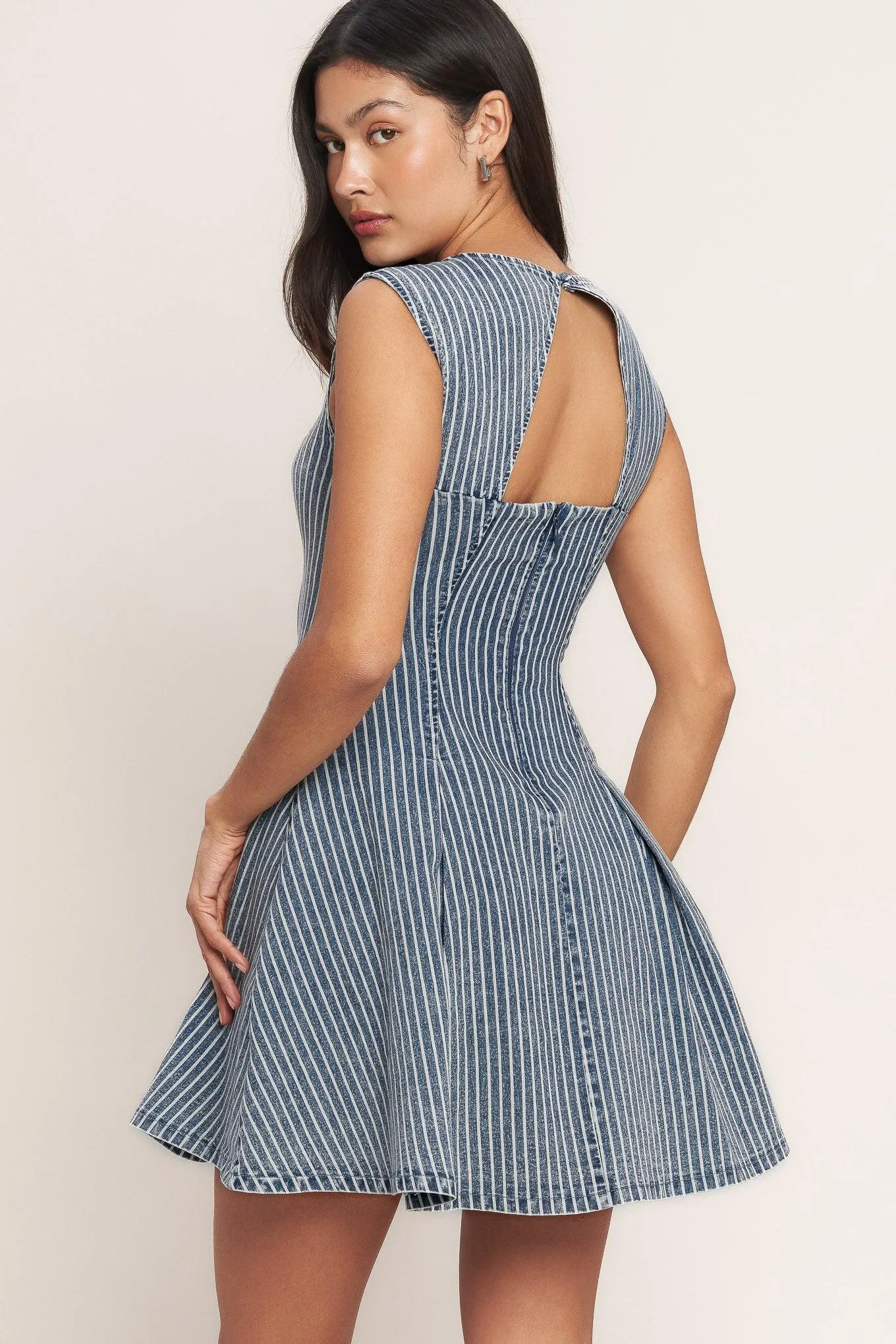 Perfectly Planned Striped Denim Mini Dress sold by Zulily product image thumbnail 2