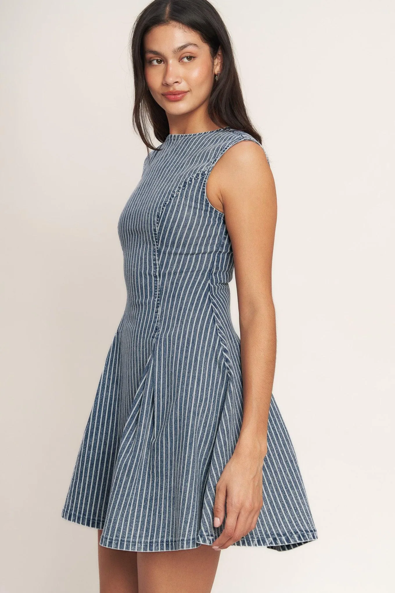 Perfectly Planned Striped Denim Mini Dress sold by Zulily product image thumbnail 3