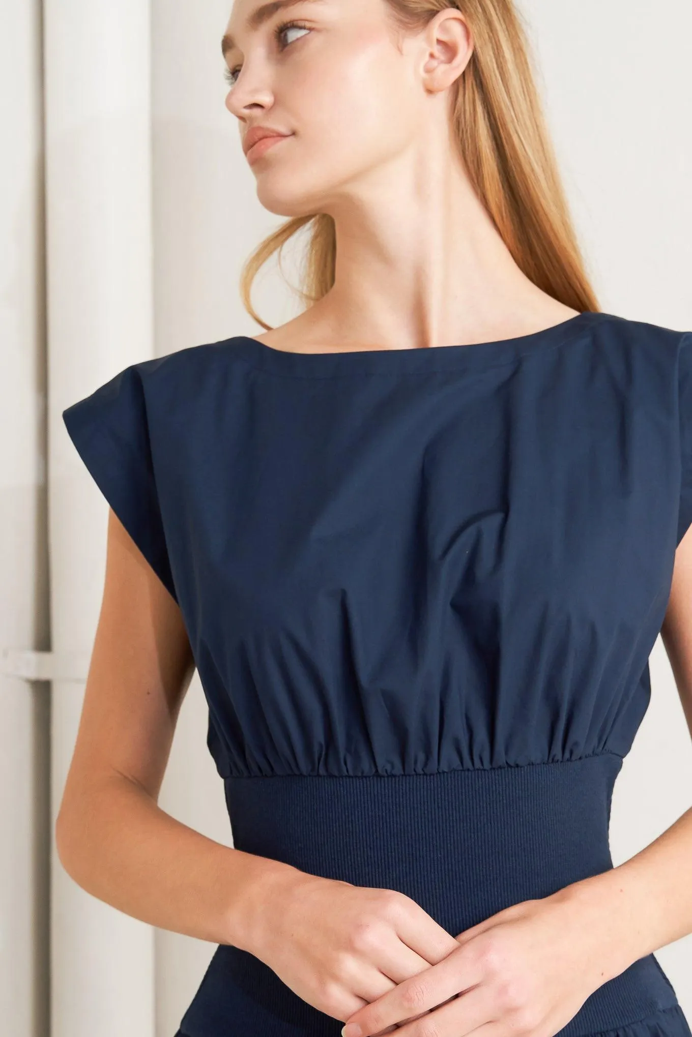 Dreamweaver Romantic Navy Woven Midi Dress sold by Zulily product image thumbnail 2