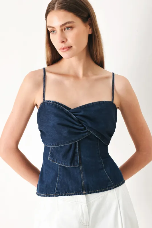 Sweet Kiss Denim Top made by Flying Tomato