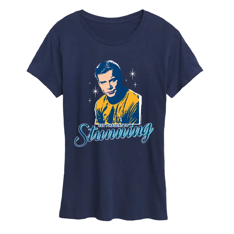 Star Trek - Set Phasers to Stunning - Women's Short Sleeve Graphic T-Shirt made by Zulily