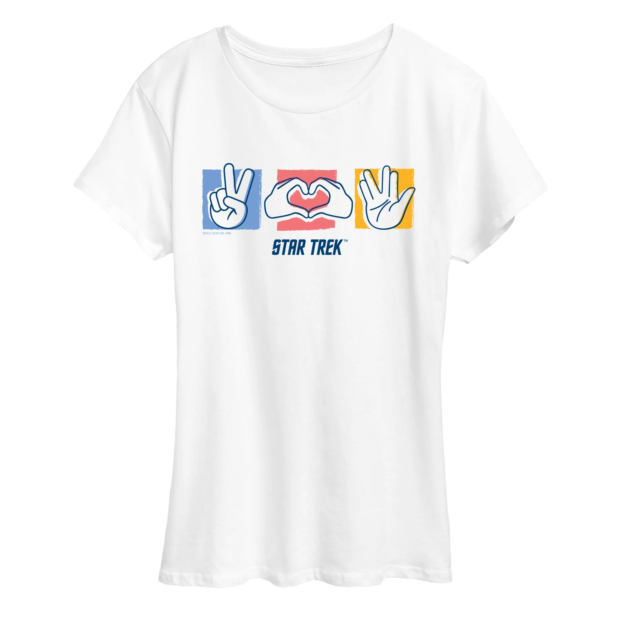 Star Trek - Hand Signs - Women's Short Sleeve Graphic T-Shirt sold by Zulily