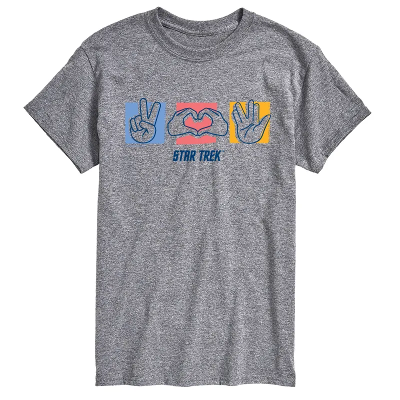 Star Trek - Hand Signs - Men's Short Sleeve Graphic T-Shirt made by Zulily