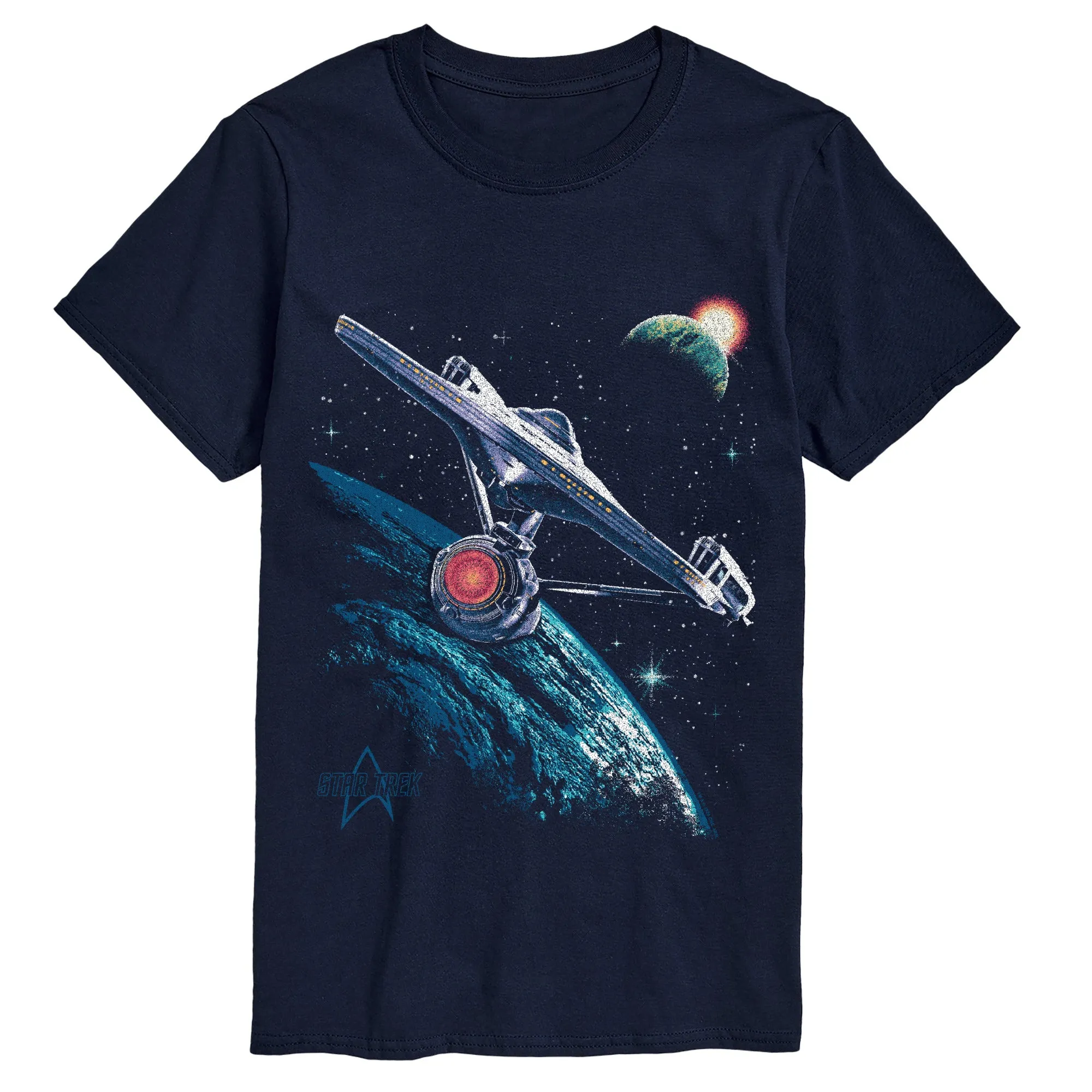 Star Trek - Enterprise In Space - Men's Short Sleeve Graphic T-Shirt sold by Zulily