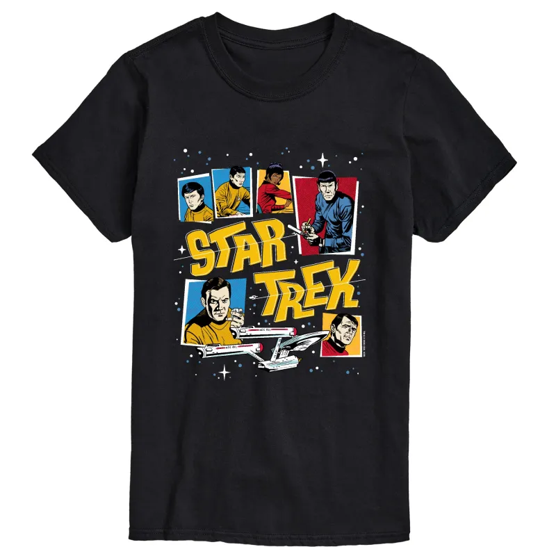 Star Trek - Character Grid - Men's Short Sleeve Graphic T-Shirt made by Zulily