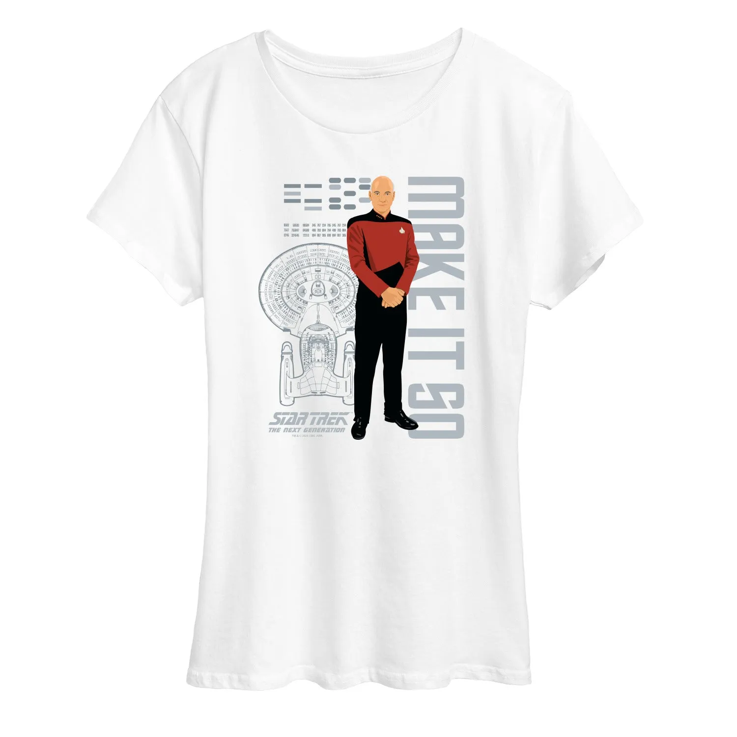 Star Trek - Picard Make It So - Women's Short Sleeve Graphic T-Shirt sold by Zulily