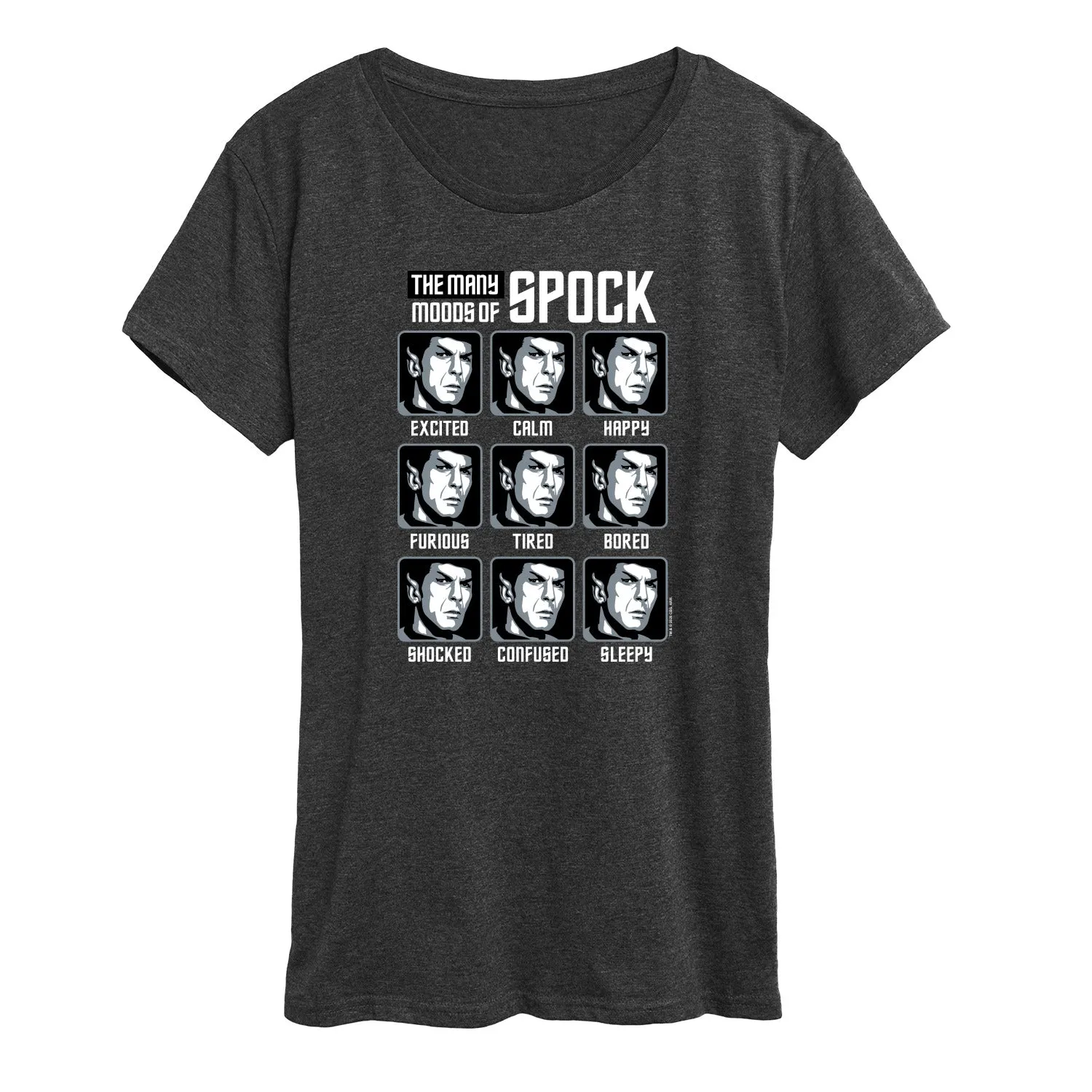Star Trek - Spock Moods - Women's Short Sleeve Graphic T-Shirt sold by Zulily product image thumbnail 3