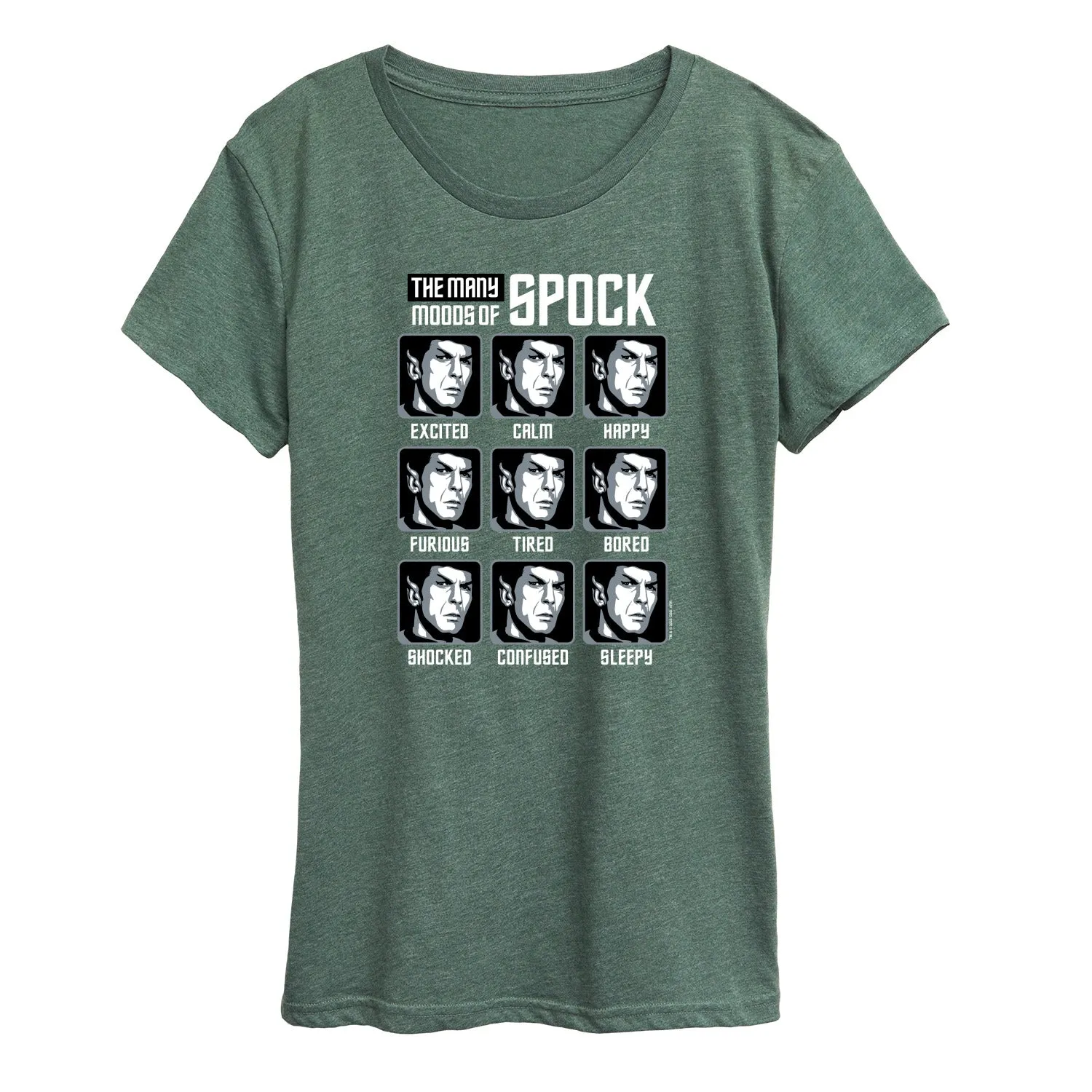Star Trek - Spock Moods - Women's Short Sleeve Graphic T-Shirt sold by Zulily product image thumbnail 4