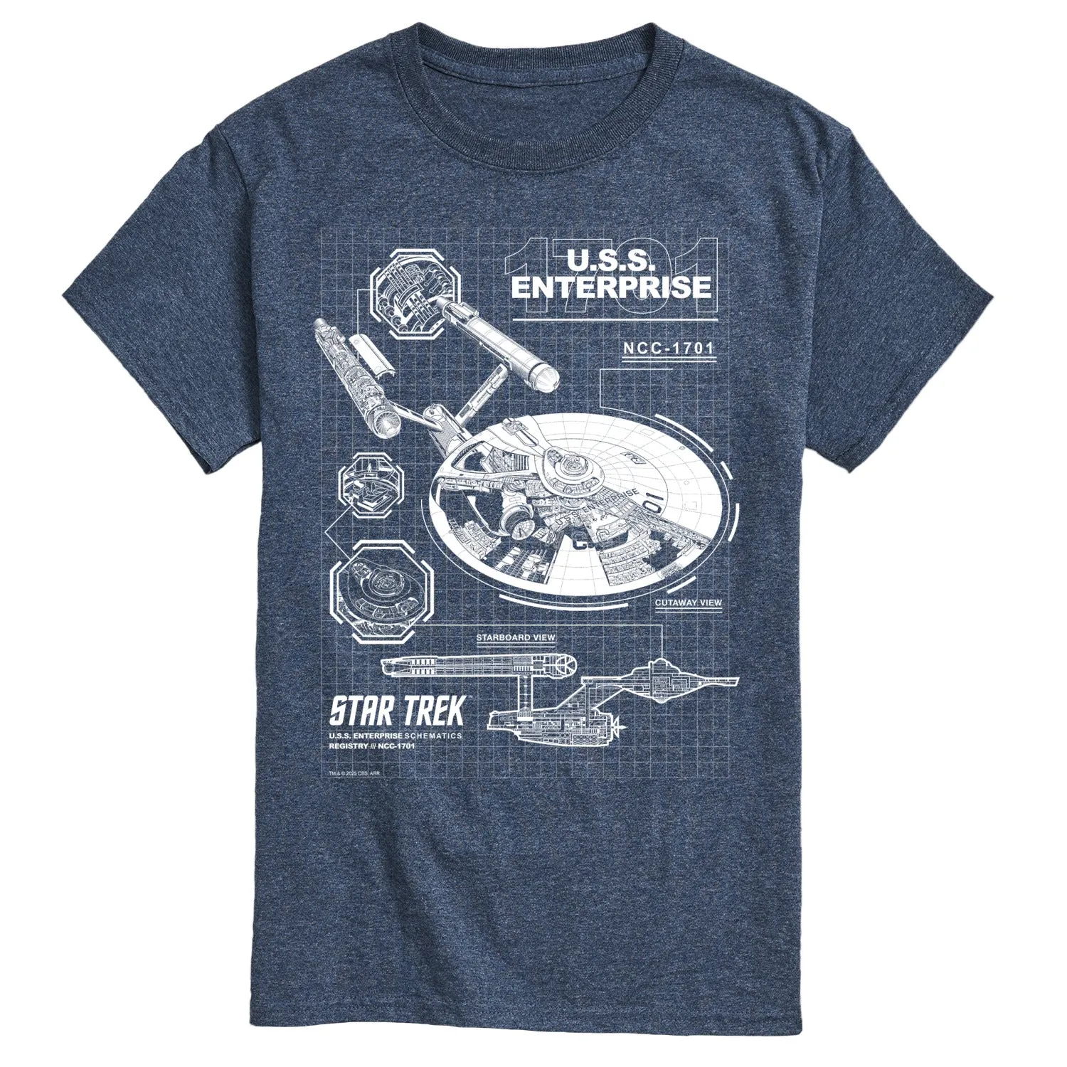 Star Trek - Enterprise Diagram - Men's Short Sleeve Graphic T-Shirt sold by Zulily product image thumbnail 3