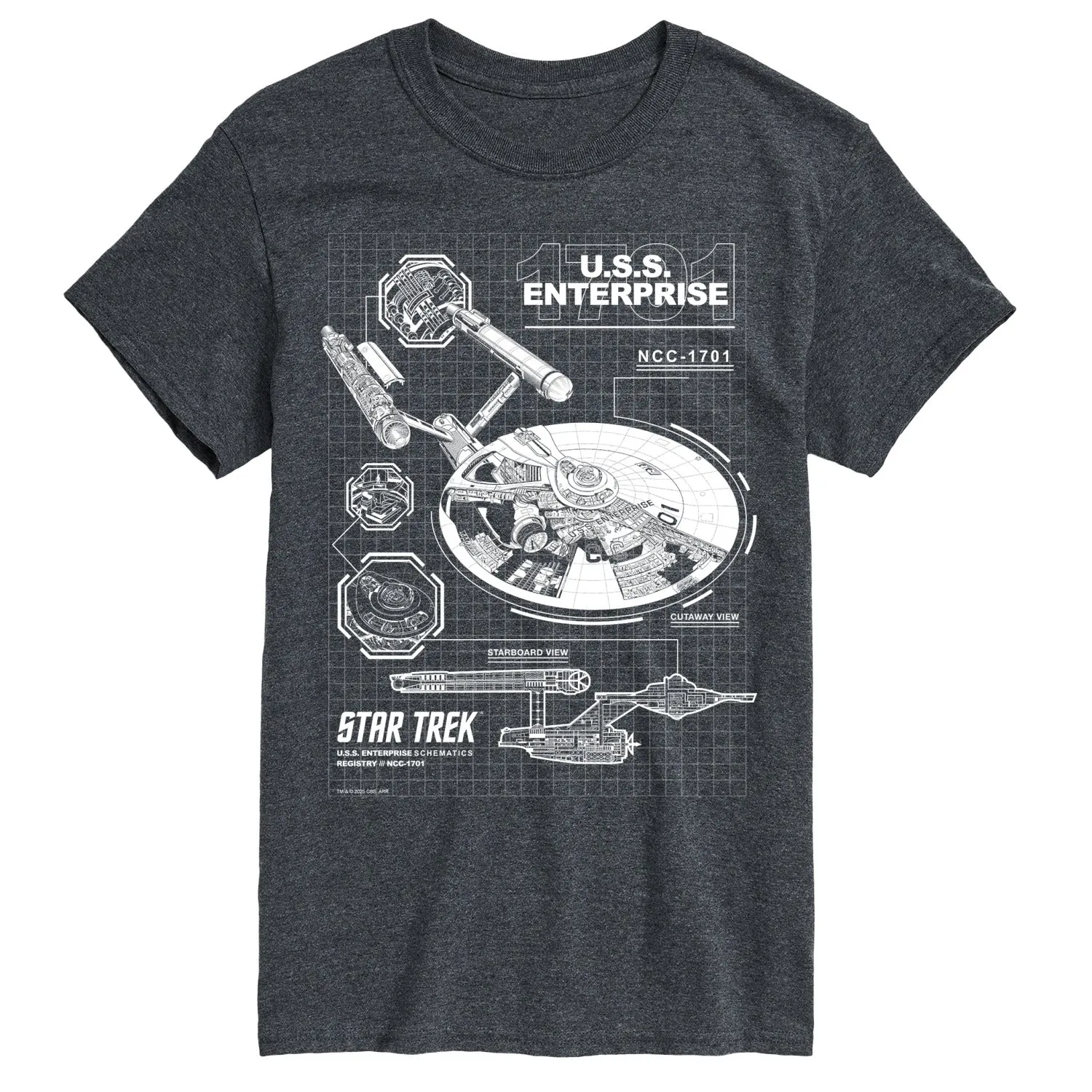 Star Trek - Enterprise Diagram - Men's Short Sleeve Graphic T-Shirt sold by Zulily product image thumbnail 4
