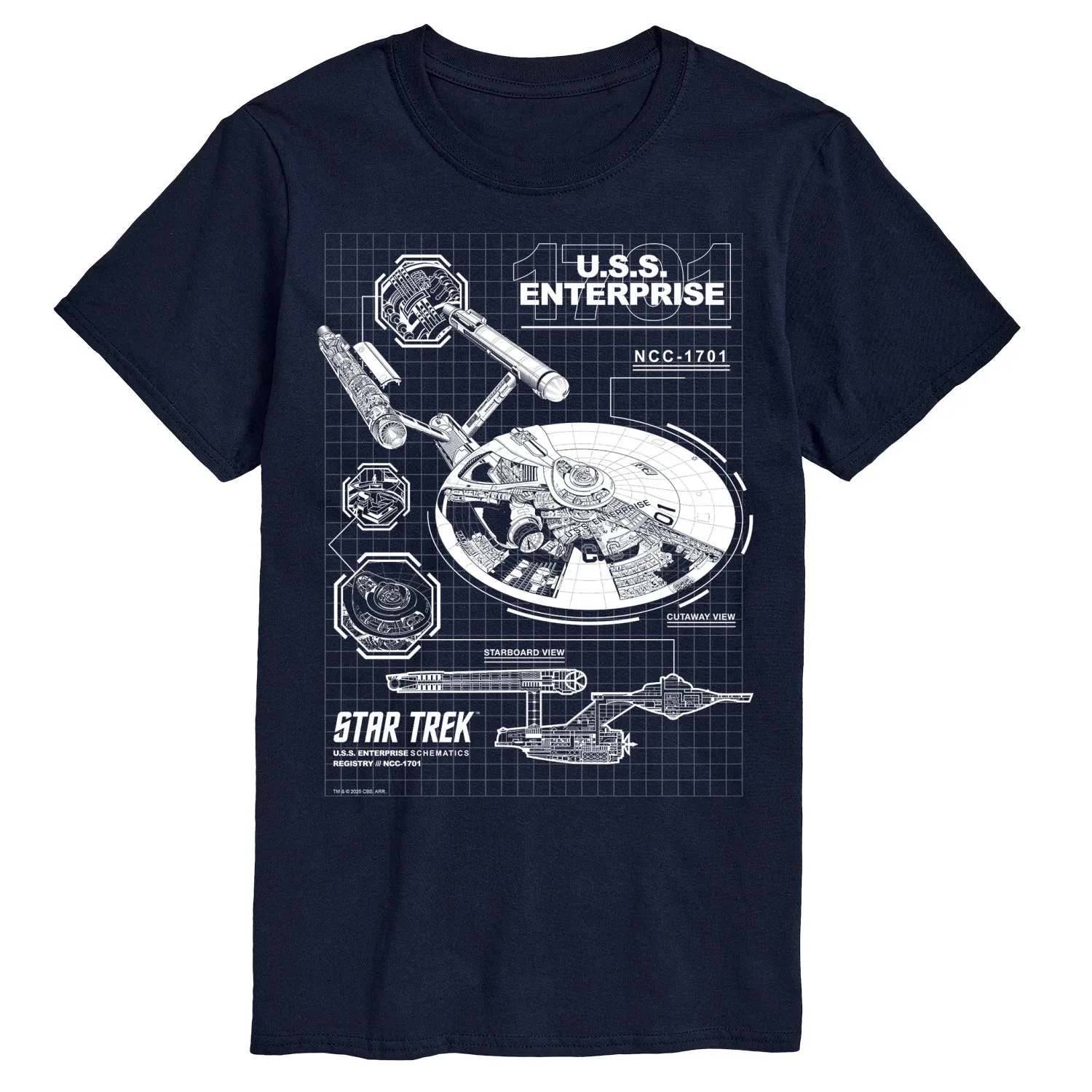 Star Trek - Enterprise Diagram - Men's Short Sleeve Graphic T-Shirt sold by Zulily
