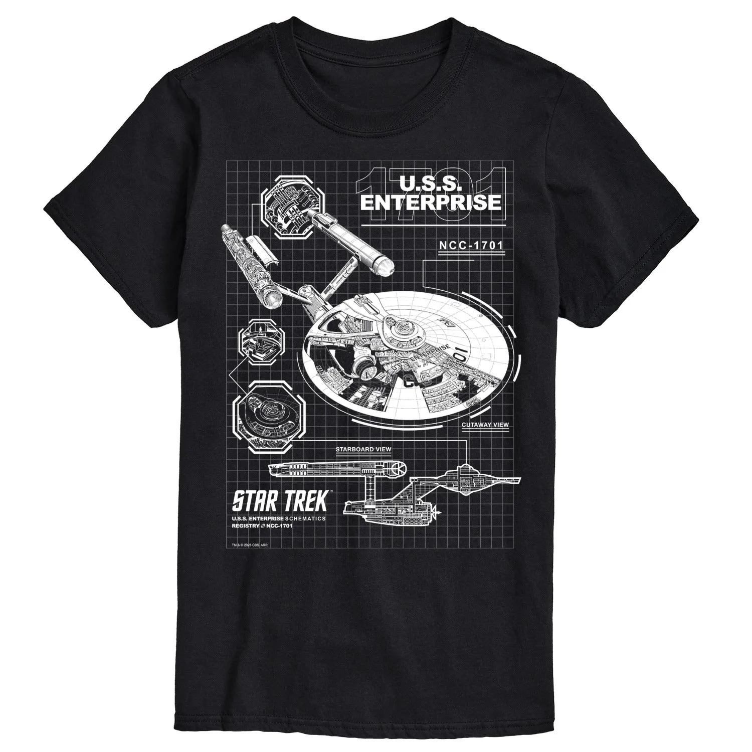 Star Trek - Enterprise Diagram - Men's Short Sleeve Graphic T-Shirt sold by Zulily product image thumbnail 2