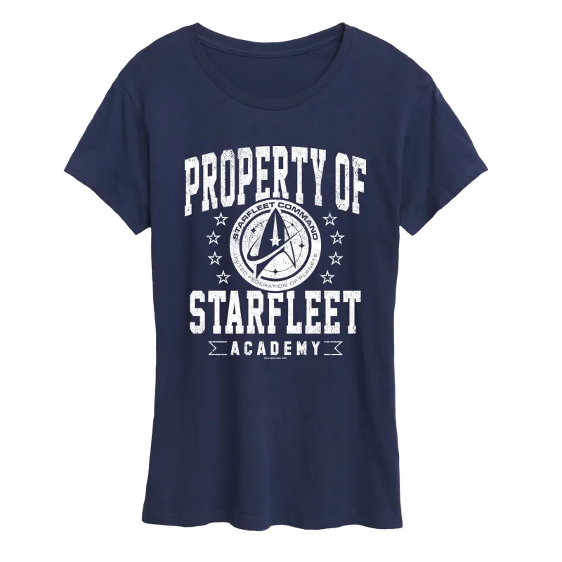 Star Trek - Property of Starfleet - Women's Short Sleeve Graphic T-shirt made by Zulily