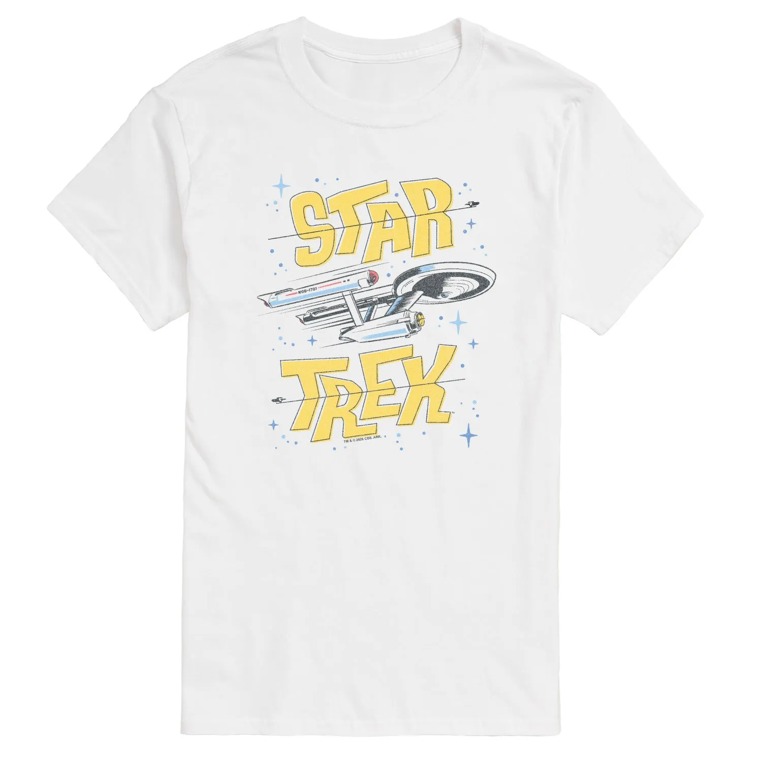 Star Trek - Ship and Stars - Men's Short Sleeve Graphic T-Shirt sold by Zulily