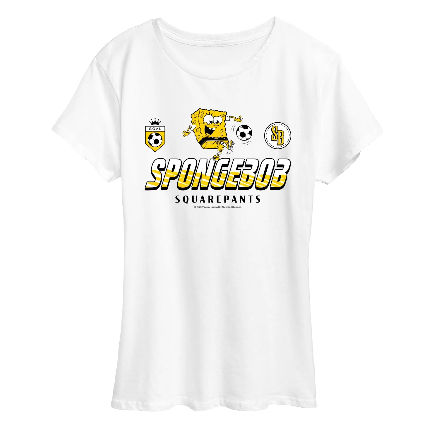 SpongeBob SquarePants - SpongeBob Soccer Jersey - Women's Short Sleeve Graphic T-Shirt sold by Zulily