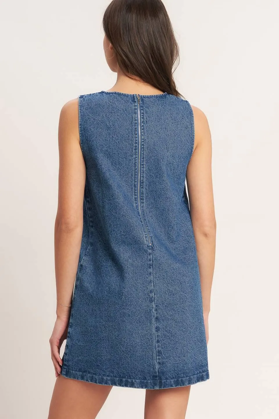 Artisan-inspired Denim Mini Shift Dress sold by Zulily product image thumbnail 3
