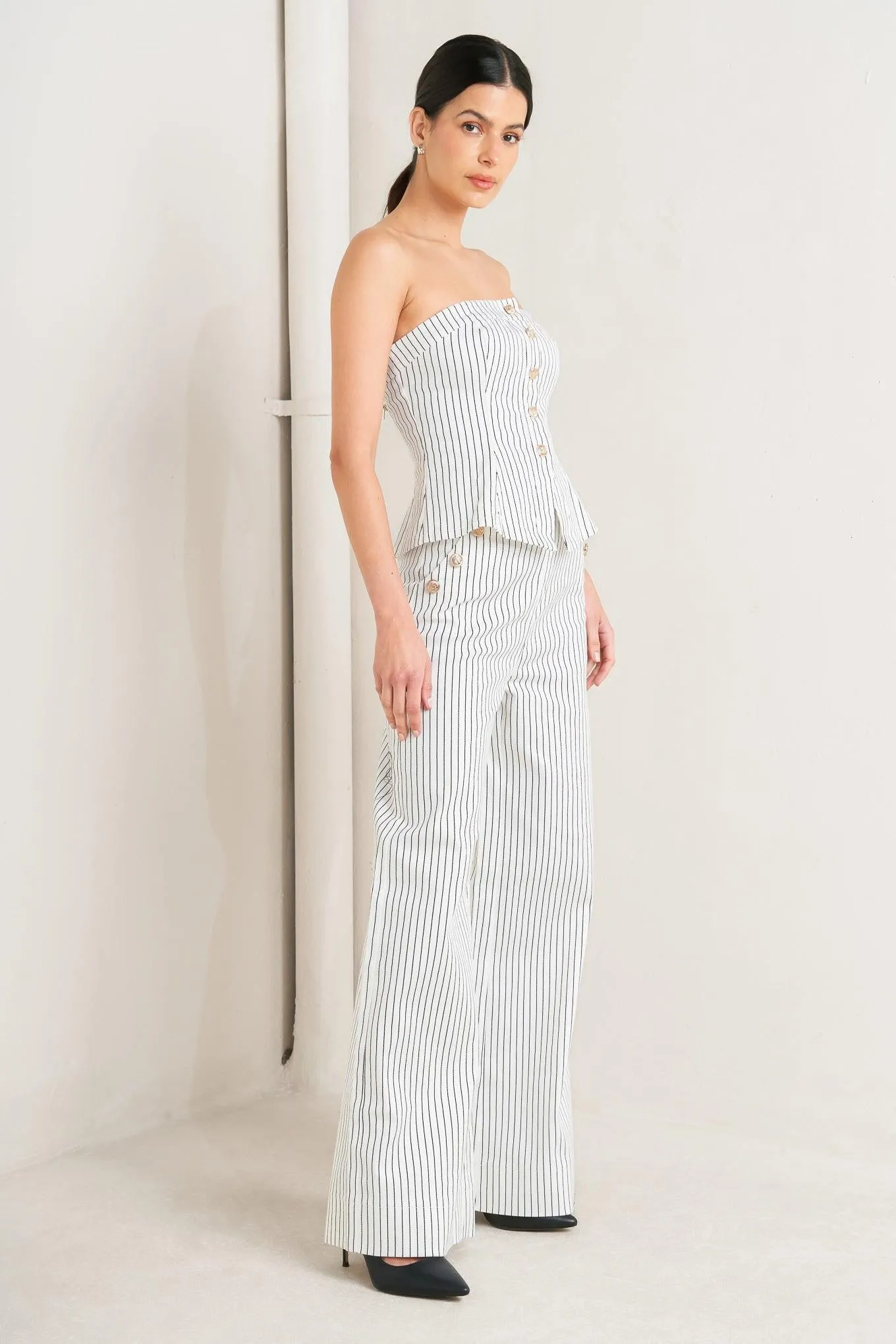 Effortless Form Stripe Woven Twill Top sold by Zulily product image thumbnail 4