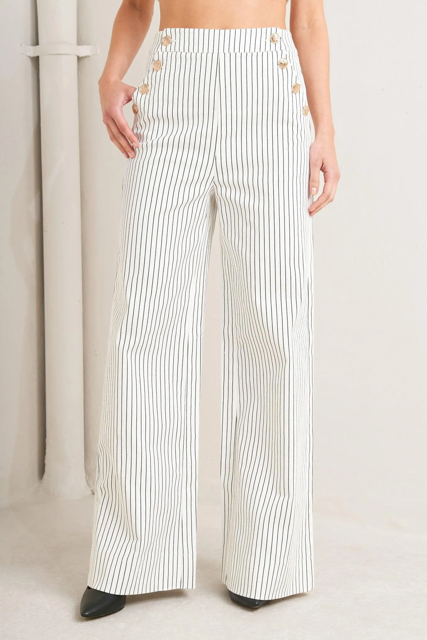 Effortless Form Stripe Woven Pants sold by Zulily