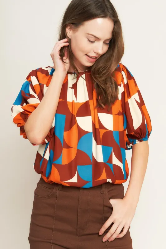 Gone in a Blink Woven Top made by Flying Tomato