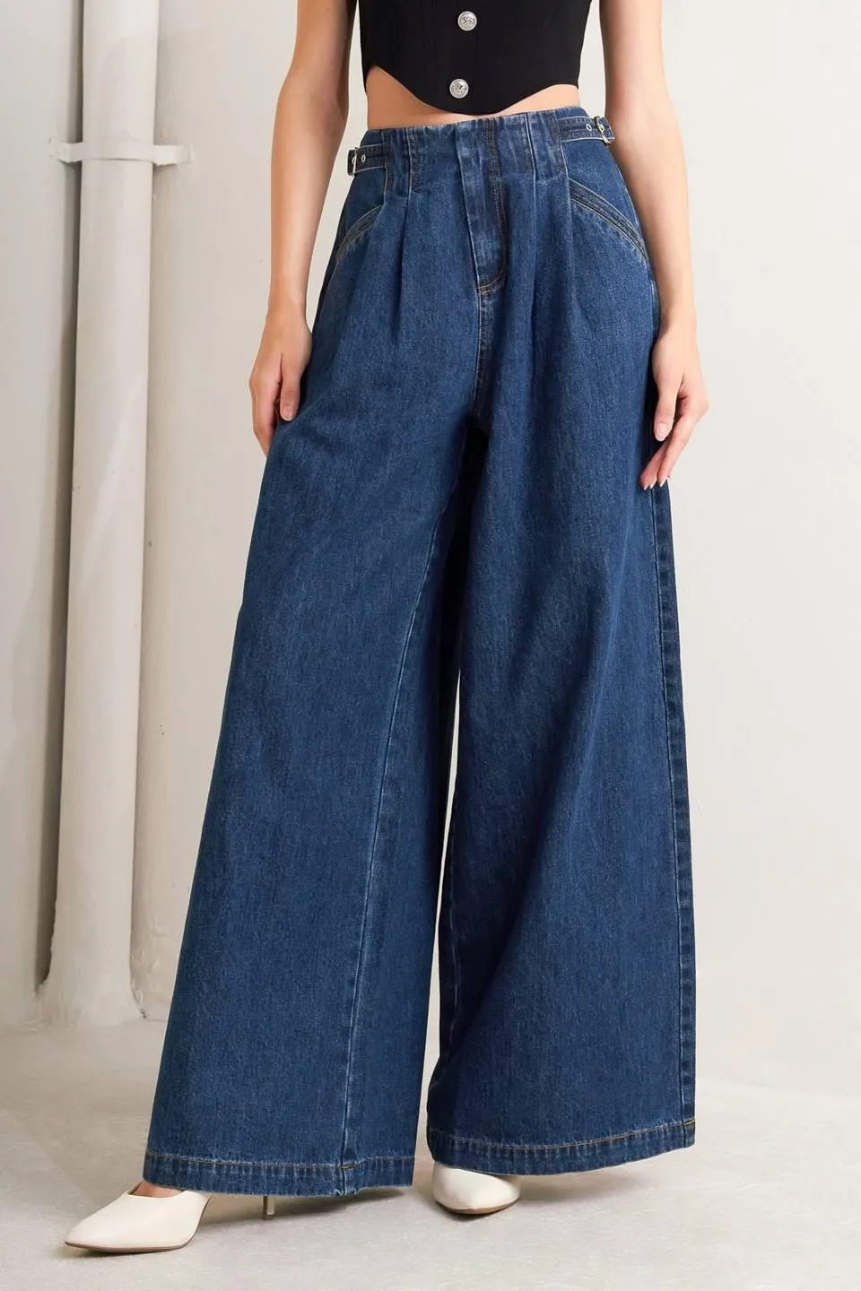 Sharp Femininity Denim Pants sold by Zulily product image thumbnail 3
