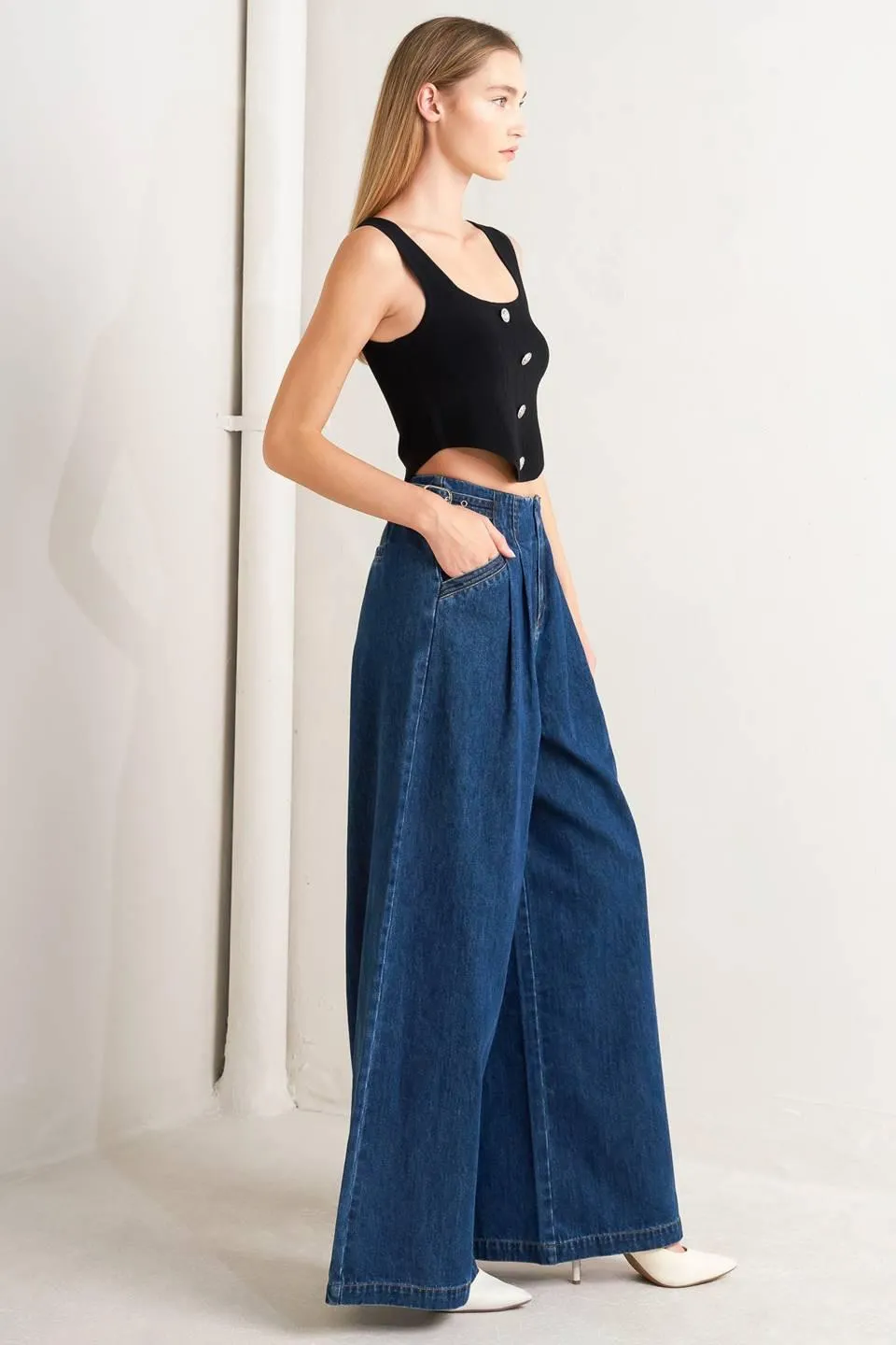 Sharp Femininity Denim Pants sold by Zulily product image thumbnail 4