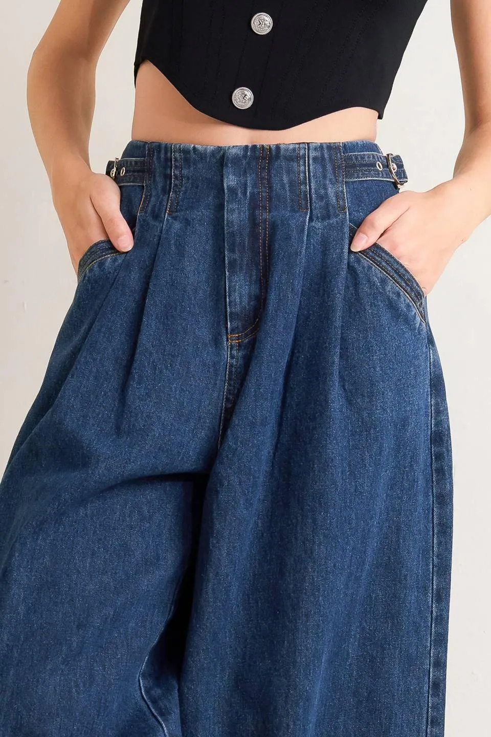 Sharp Femininity Denim Pants sold by Zulily product image thumbnail 2