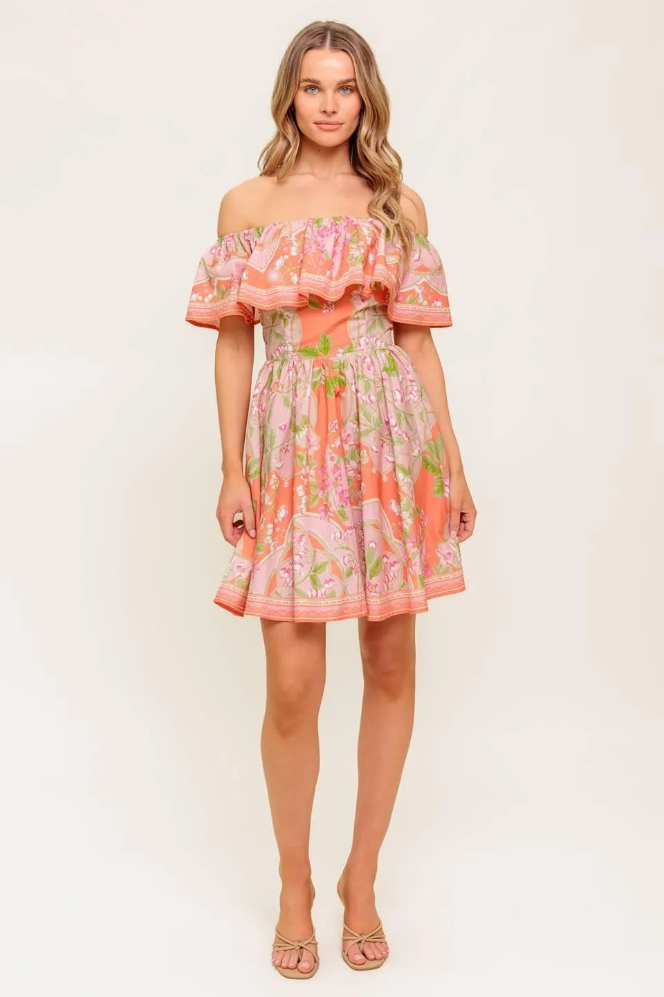 Whispering Coral Woven Mini Dress sold by Zulily product image thumbnail 5