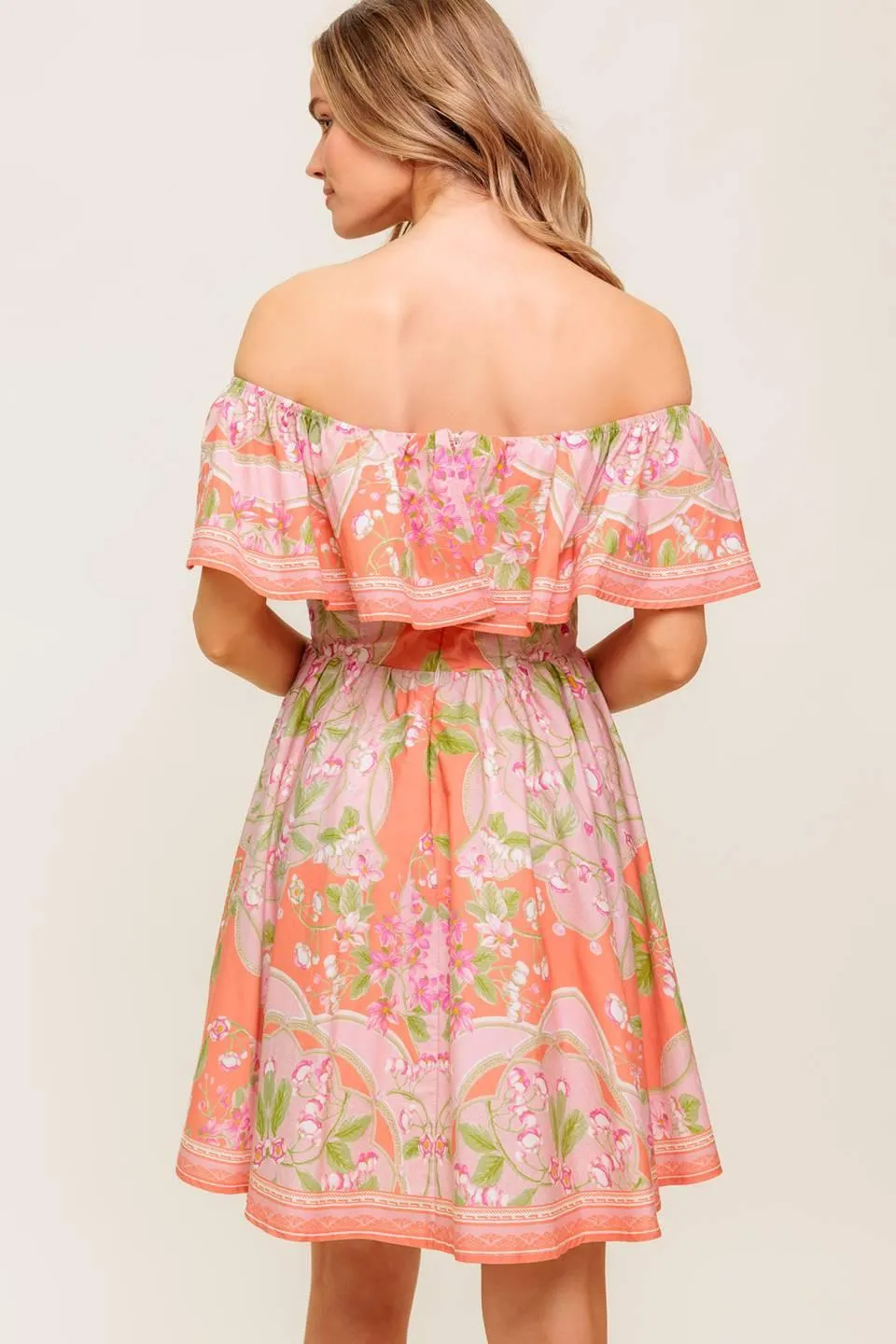 Whispering Coral Woven Mini Dress sold by Zulily product image thumbnail 2