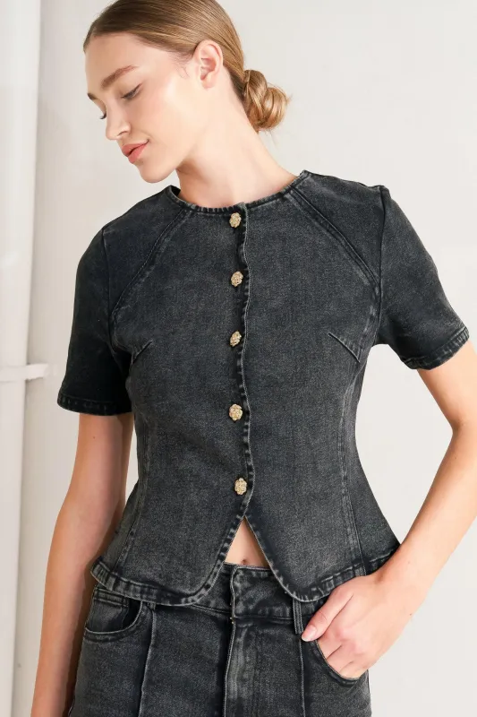 Elegant Everyday Look Denim Jacket made by Flying Tomato