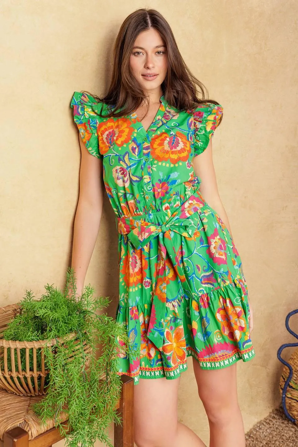 Brighter Days Woven Mini Dress sold by Zulily