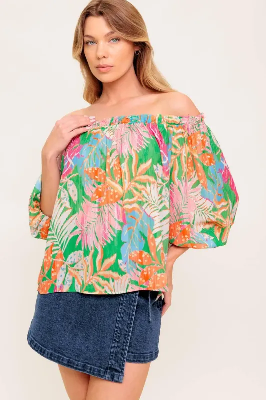 Loving Vow Green Woven Top made by Flying Tomato
