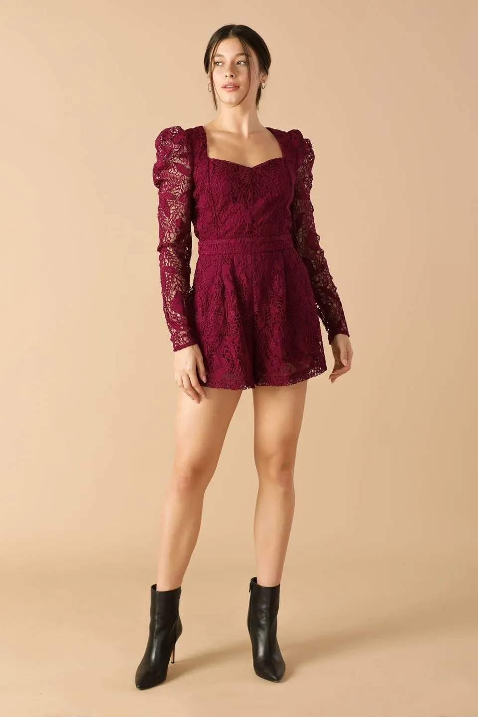 Days Go by Lace Woven Romper sold by Zulily product image thumbnail 4