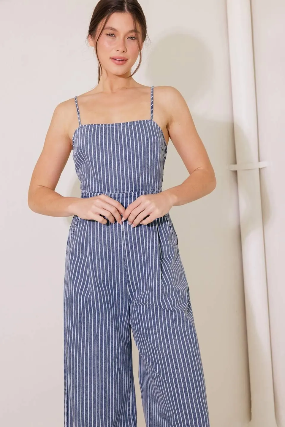 Begin Again Blue Denim Jumpsuit sold by Zulily product image thumbnail 3