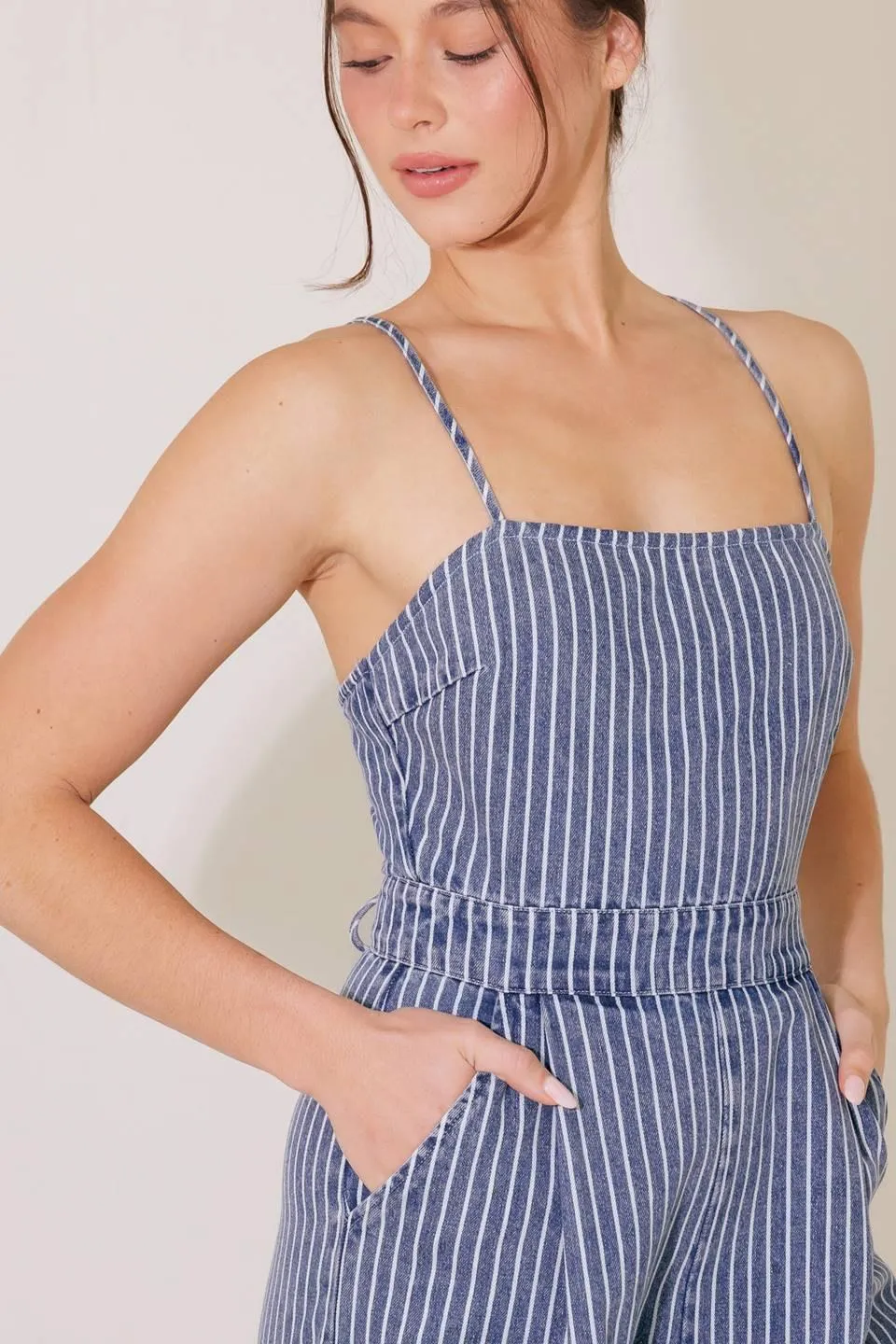 Begin Again Blue Denim Jumpsuit sold by Zulily product image thumbnail 4