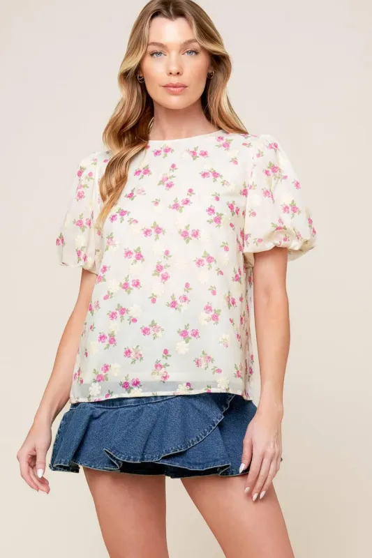 I'll Think About Cream Woven Top made by Flying Tomato