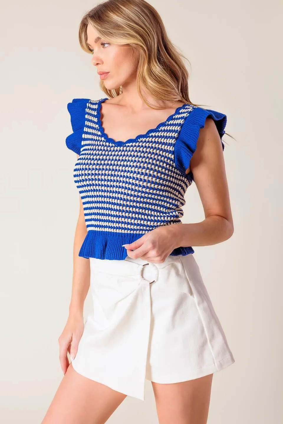 Out West Blue Sweater Knit Top sold by Zulily product image thumbnail 4