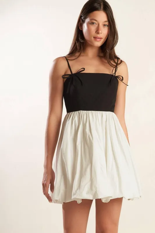 Patio Sensets Woven Combination Mini Dress made by Flying Tomato