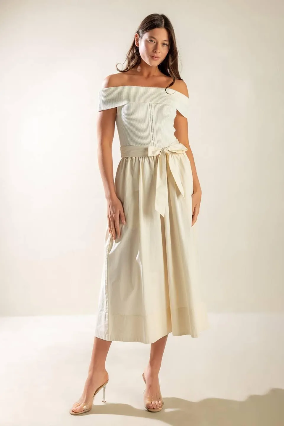 Social Season Off Shoulder Midi Dress sold by Zulily product image thumbnail 5