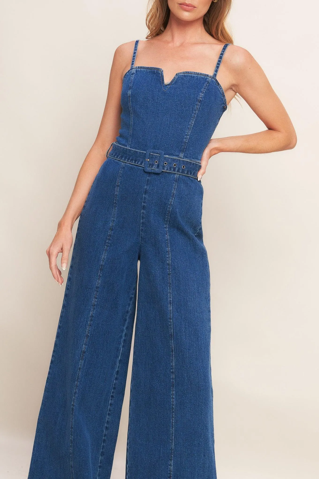 Expert Sweetness Medium Indigo Denim Jumpsuit sold by Zulily product image thumbnail 2
