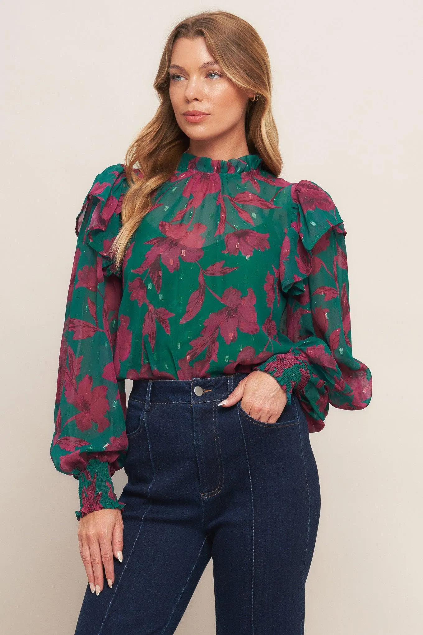 Poetic Garden Woven Top sold by Zulily product image thumbnail 3