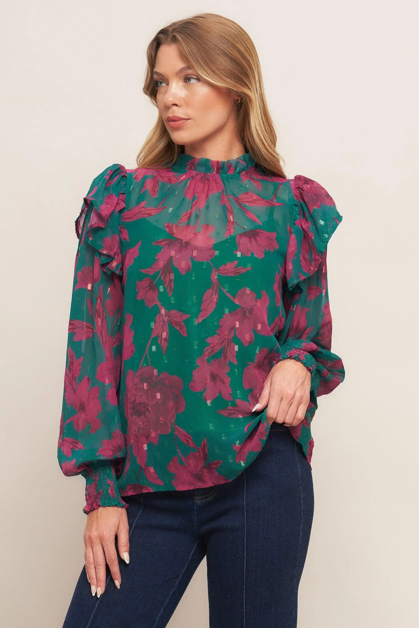 Poetic Garden Woven Top sold by Zulily