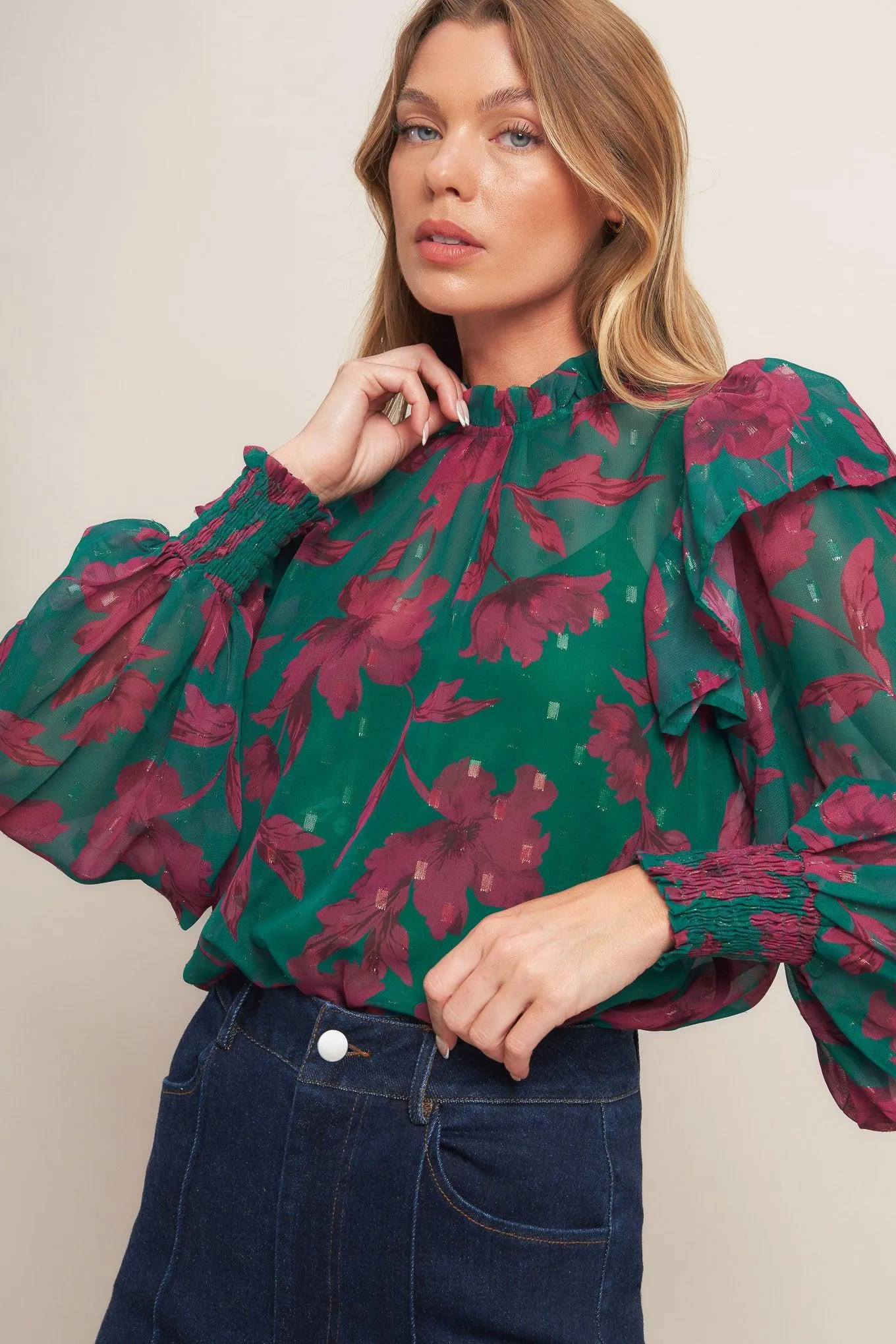 Poetic Garden Woven Top sold by Zulily product image thumbnail 2