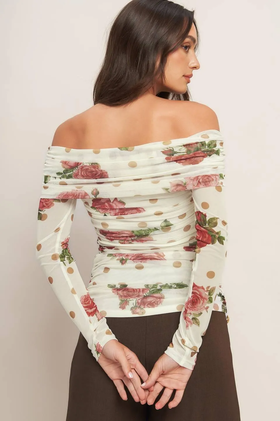Cream & Bloom Delight Power Mesh Top sold by Zulily product image thumbnail 4