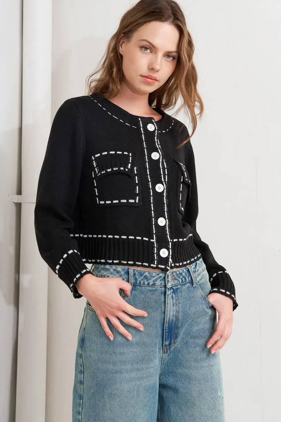 Mono Frame Sweater Knit Top sold by Zulily