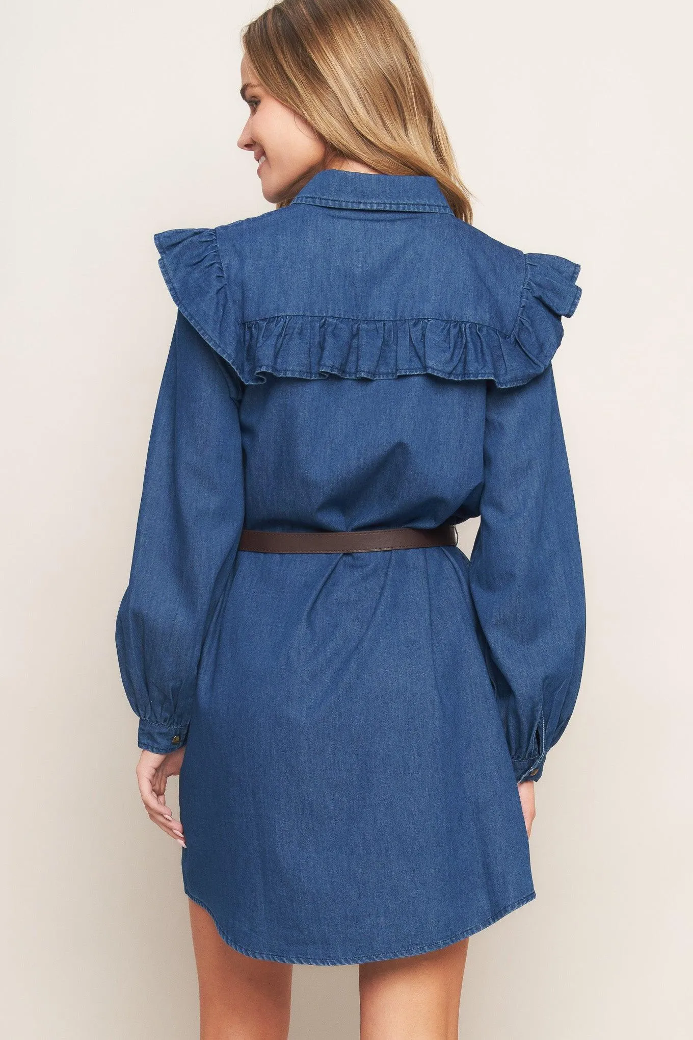 Bluebird Cowgirl Denim Mini Dress sold by Zulily product image thumbnail 3