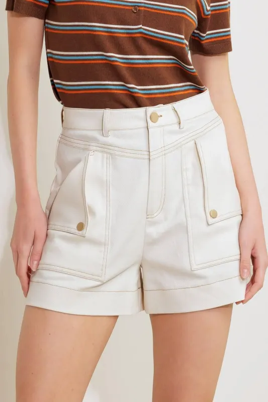 Simply Mine Cream Woven Short made by Flying Tomato