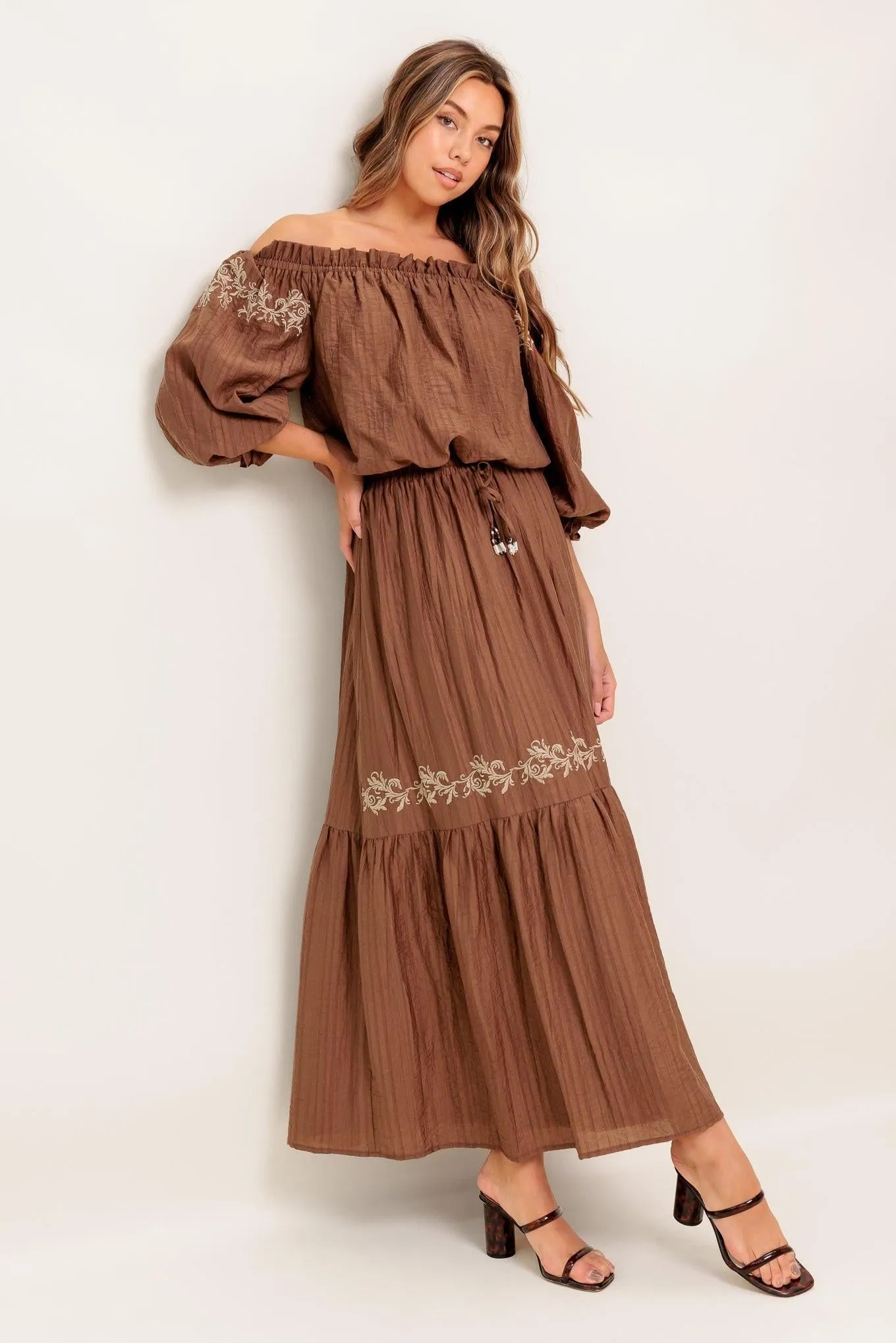 Full Speed Ahead Brown Woven Maxi Skirt sold by Zulily product image thumbnail 5